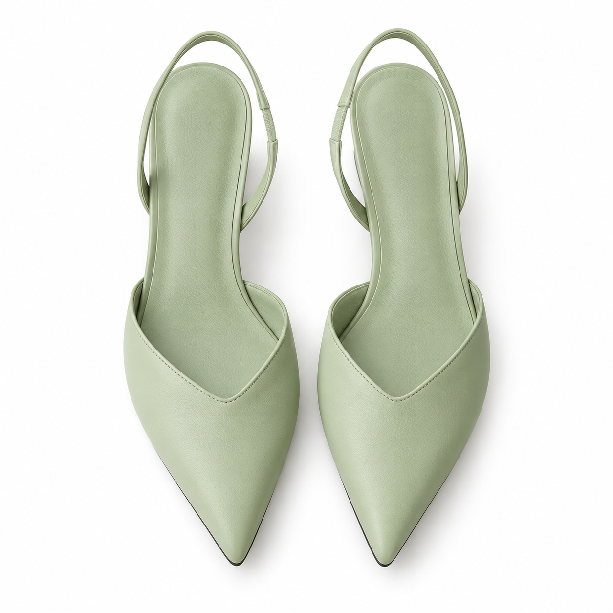 Sage Green Block-Heel Slingbacks - Image 3