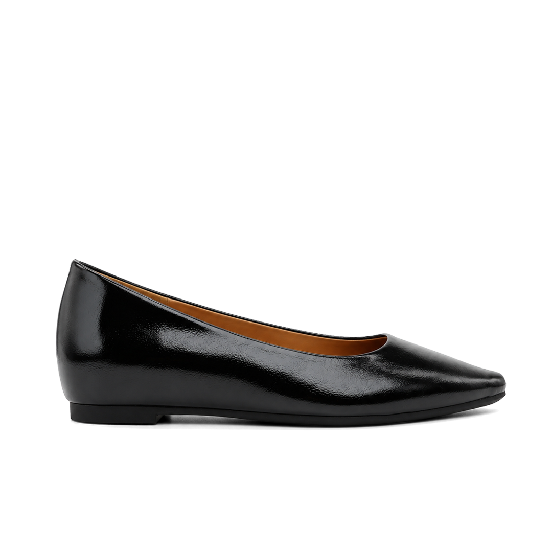 Classic Patent Square-Toe Flats